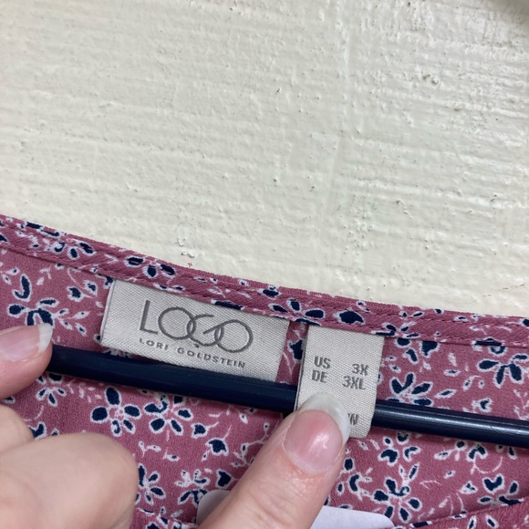 LOGO Lori Goldstein Top Bohemian Women's 3X - Picture 5 of 6